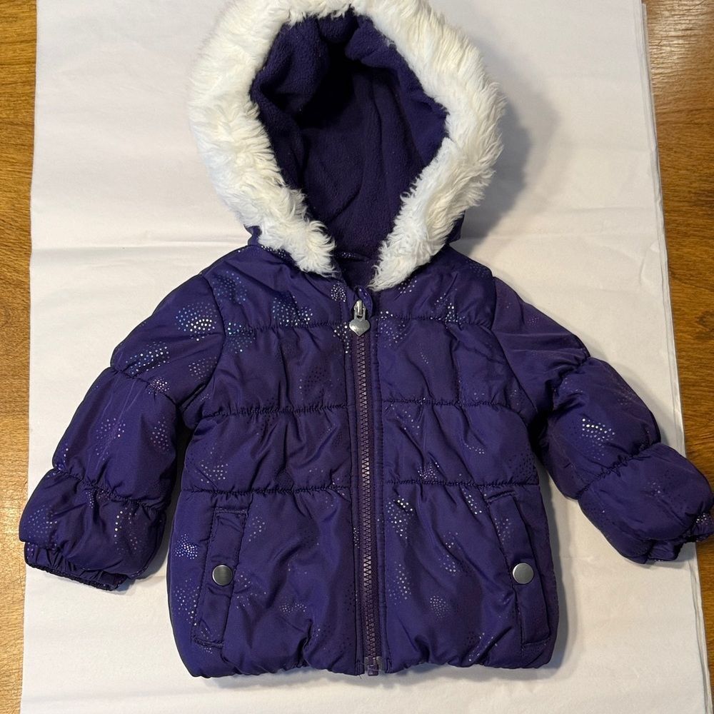 London Fog Purple Winter Jacket 12 Month